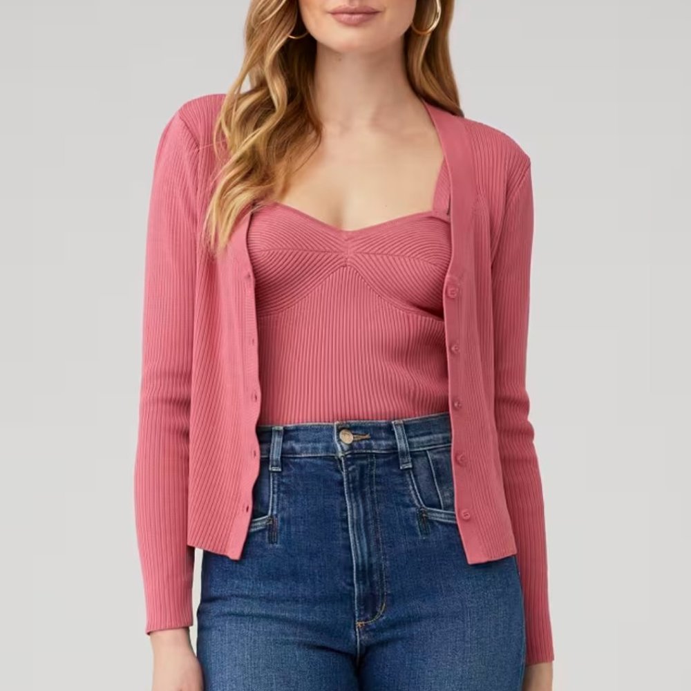 REVOLVE Pink Cardigan Sweater